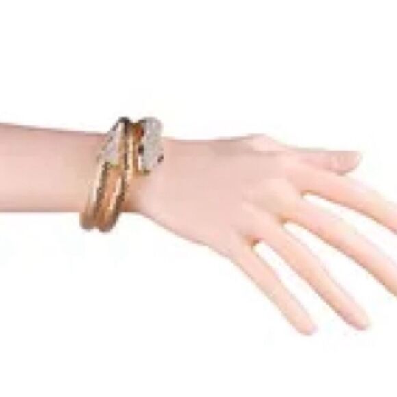 Gold Coiled Snake Bracelet - Picture 6 of 6